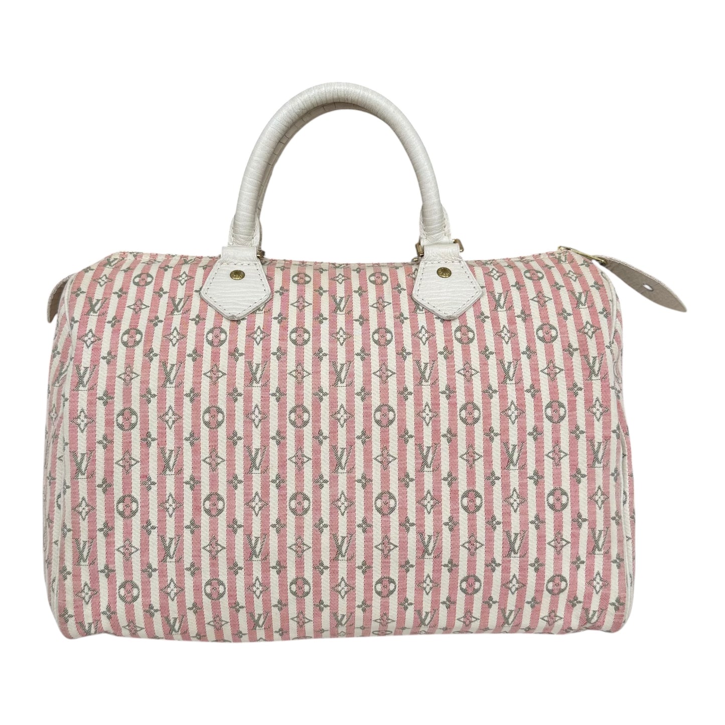 Louis Vuitton Mini Lin Monogram Striped Speedy 30 Handbag