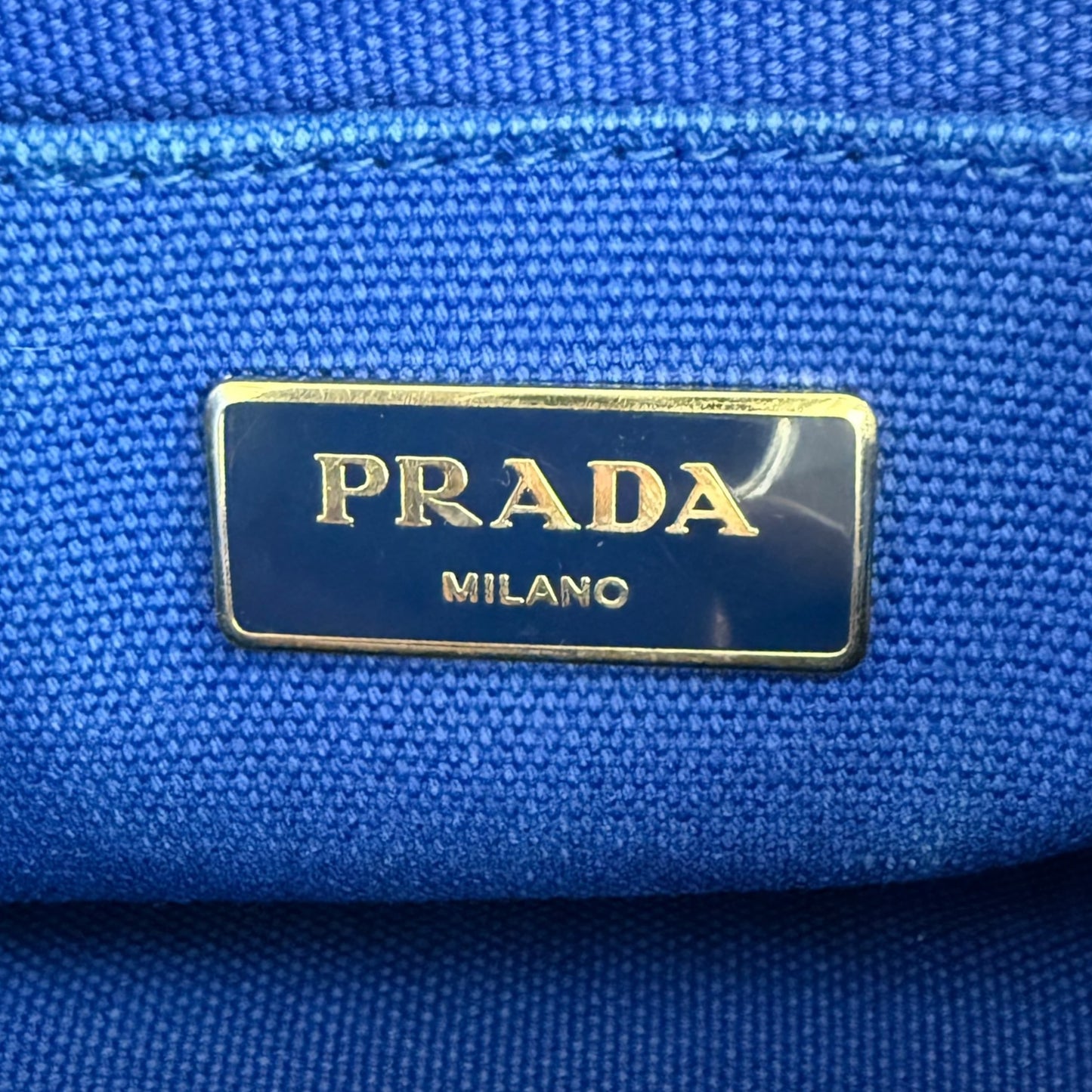 Prada Bicolor 2-Way Canapa Tote Bag