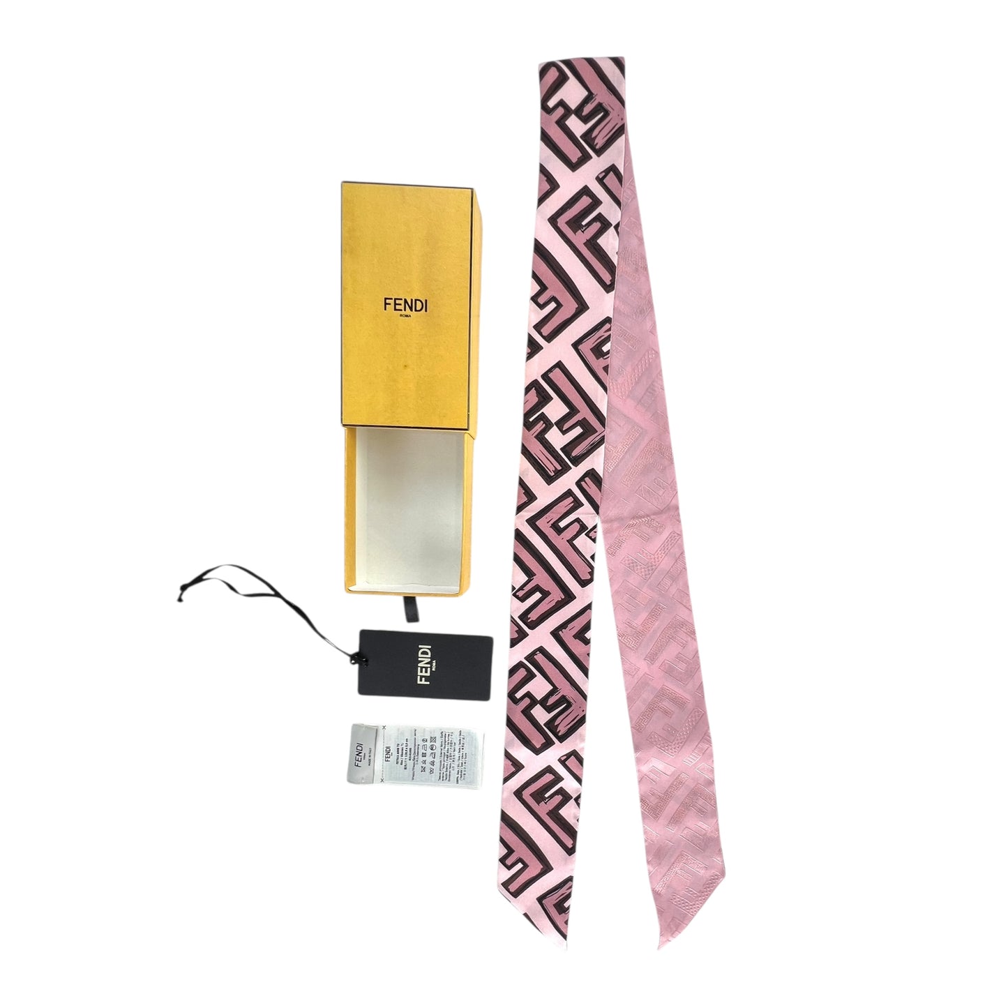 Fendi Zucca Pink Twilly