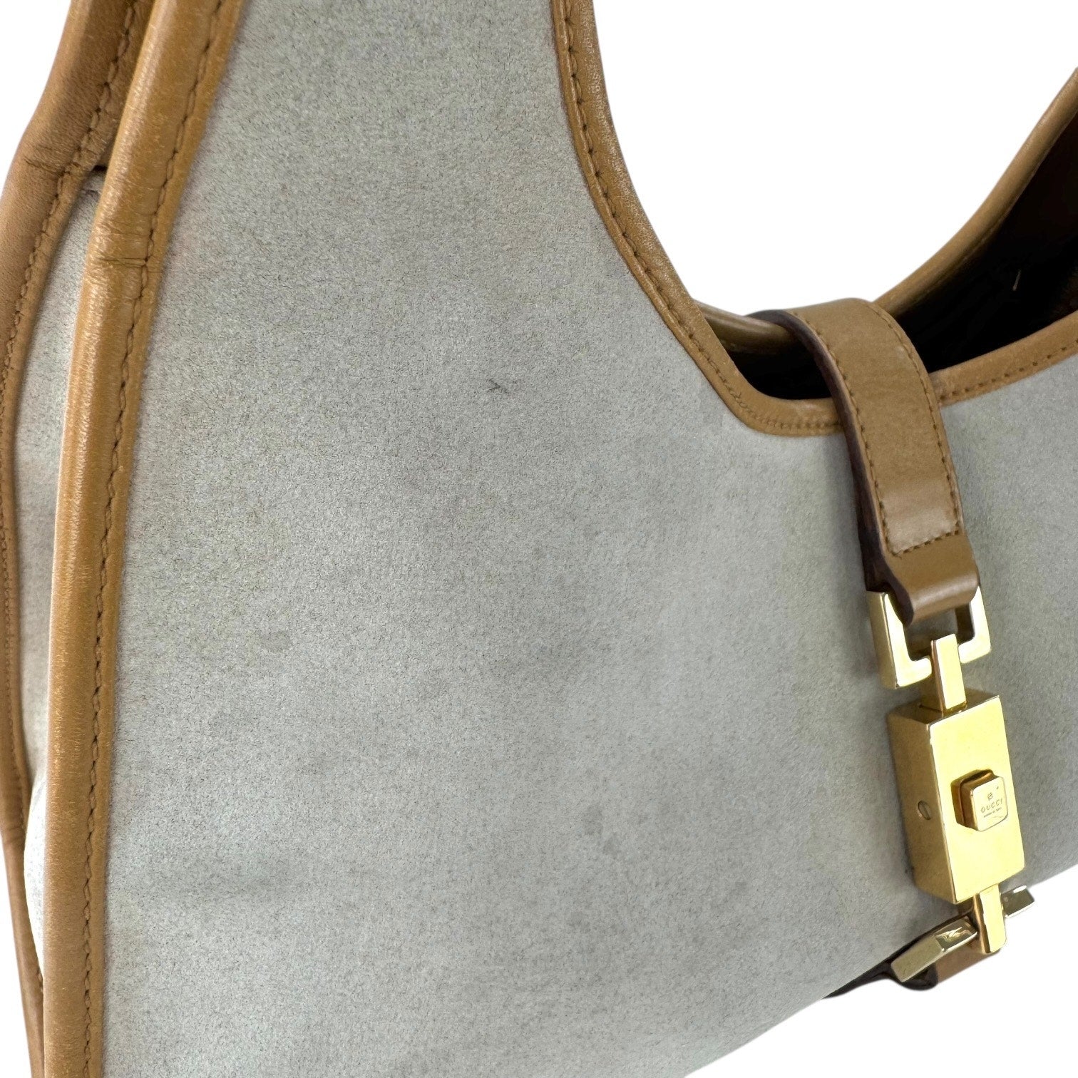 Gucci Bardot Suede Shoulder Bag