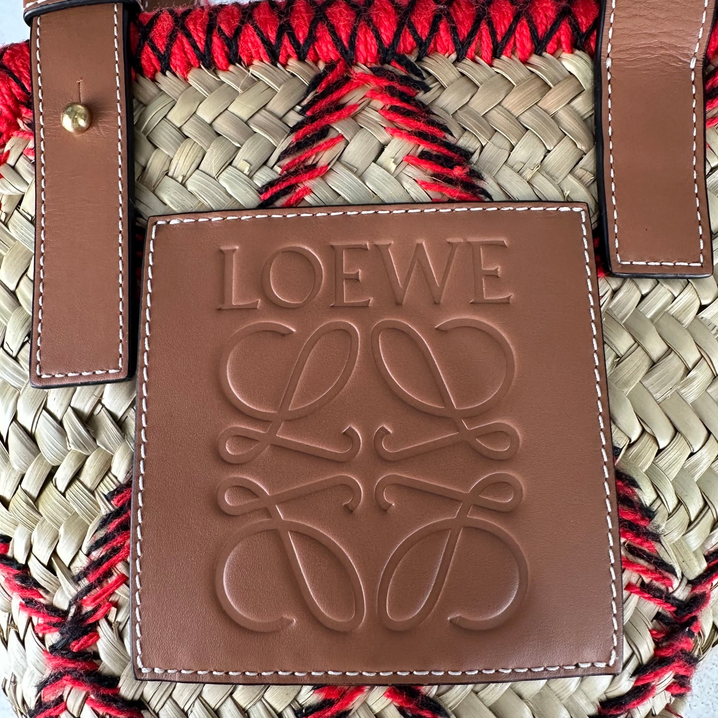 Loewe Embroidered Basket Bag