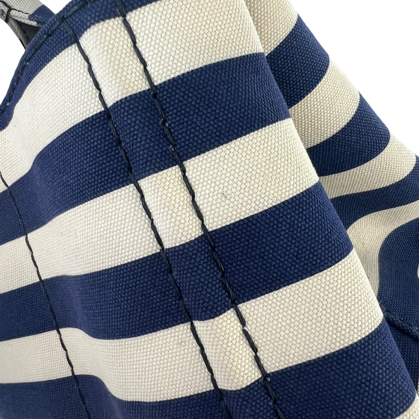 Prada Canapa Striped Tote Bag