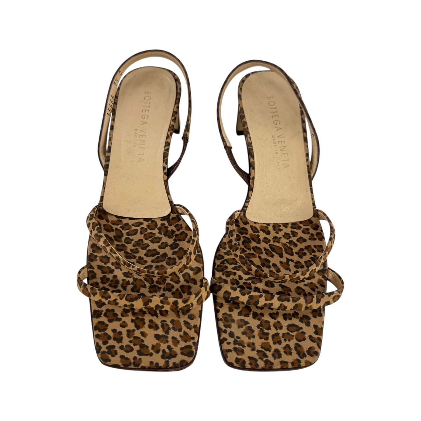 Bottega Veneta Leopard Print Slingback Sandals