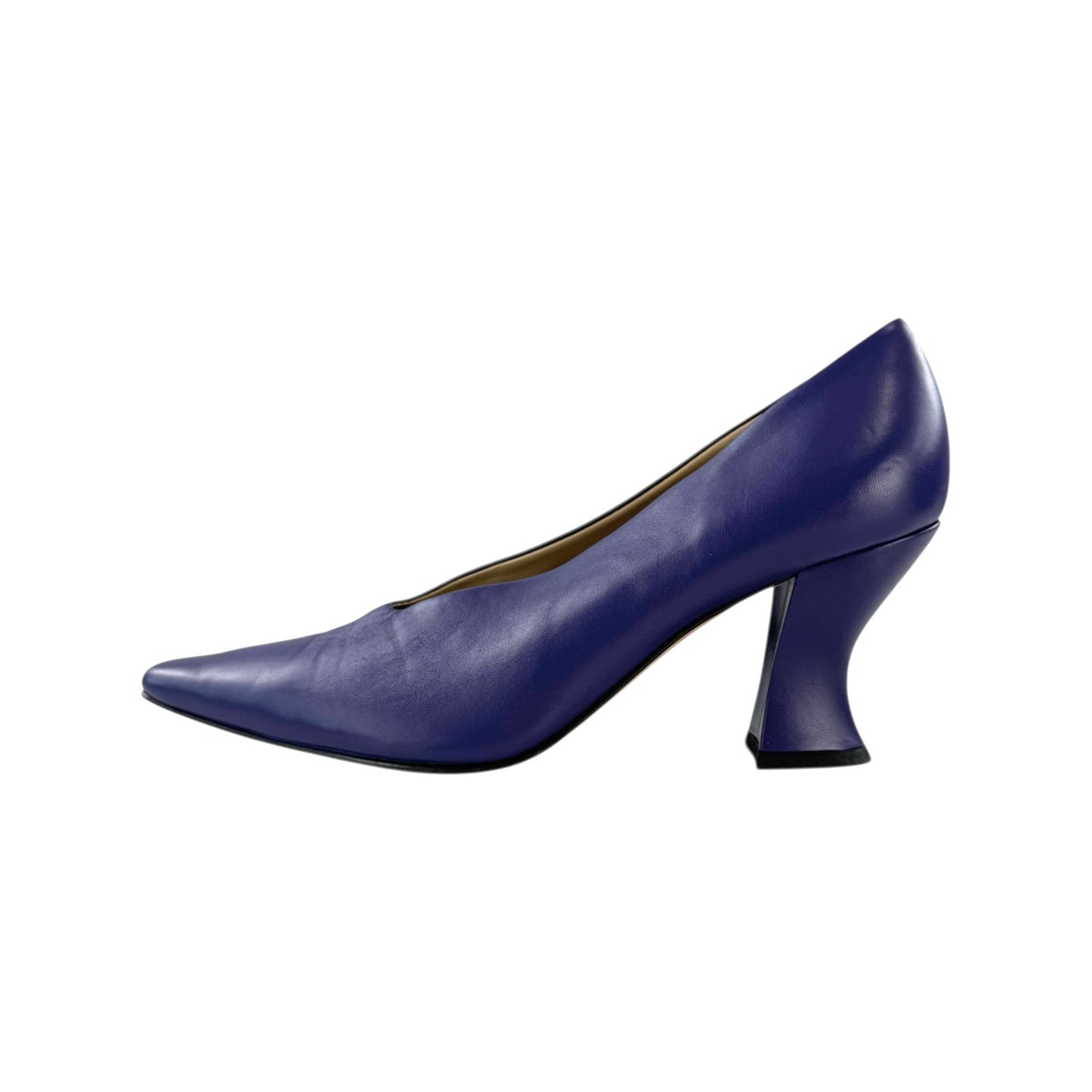 Bottega Veneta Purple Leather Almond Pumps