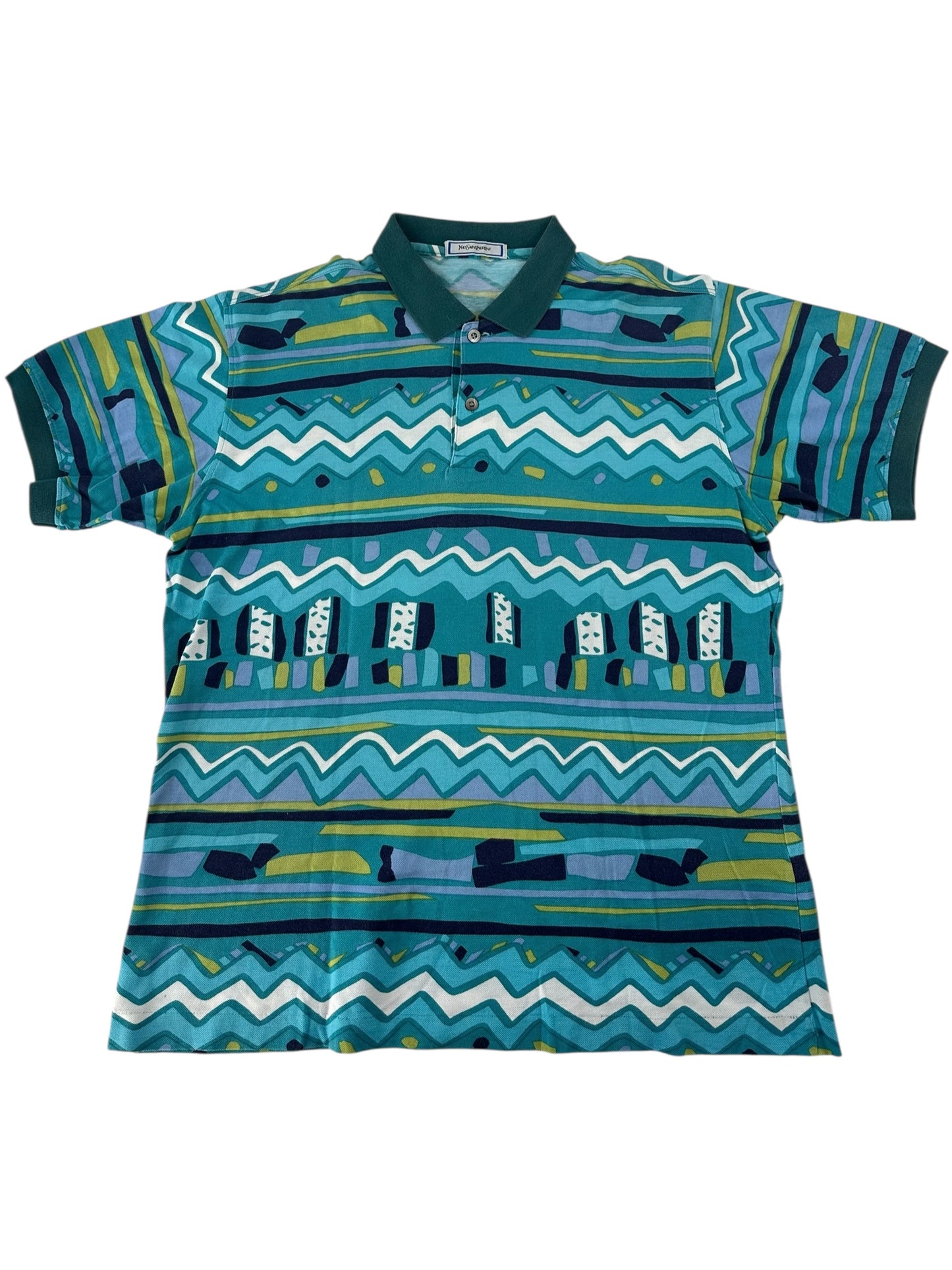 Yves Saint Laurent All-Over Print Polo Shirt