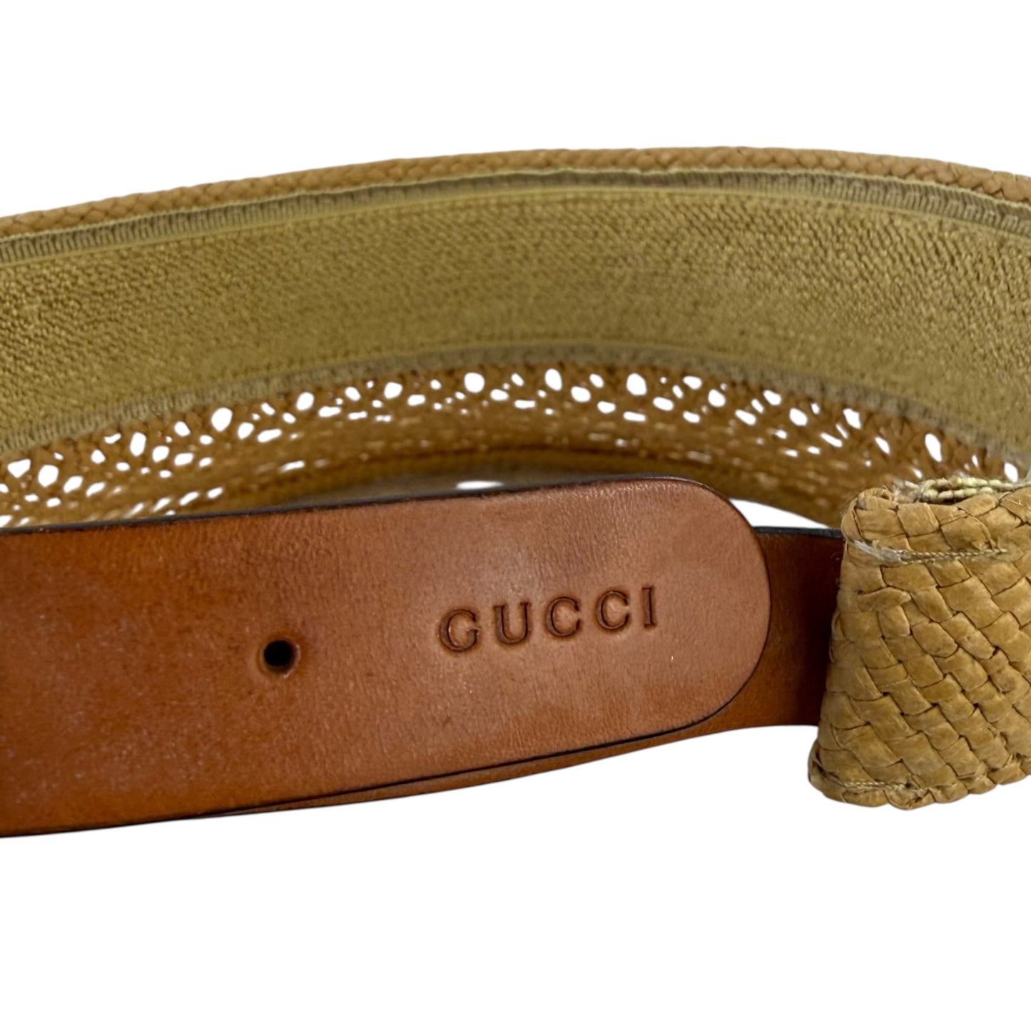 Gucci Raffia GG Visor Hat
