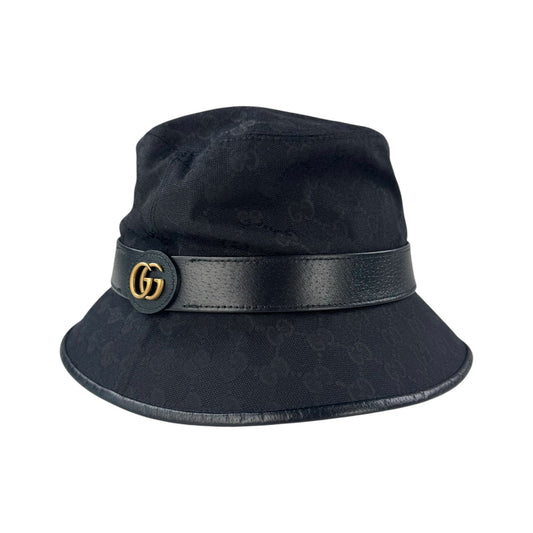 Gucci Monogram Black Bucket Hat