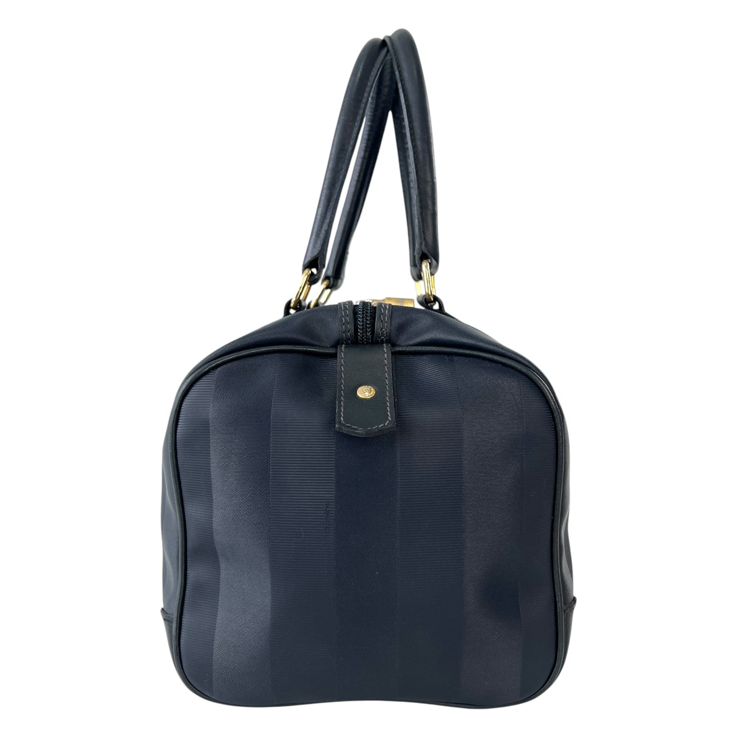 Fendi Vintage Pequin Boston Bag