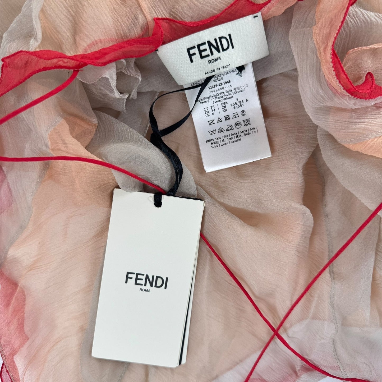 Fendi Silk Sheer Tanktop