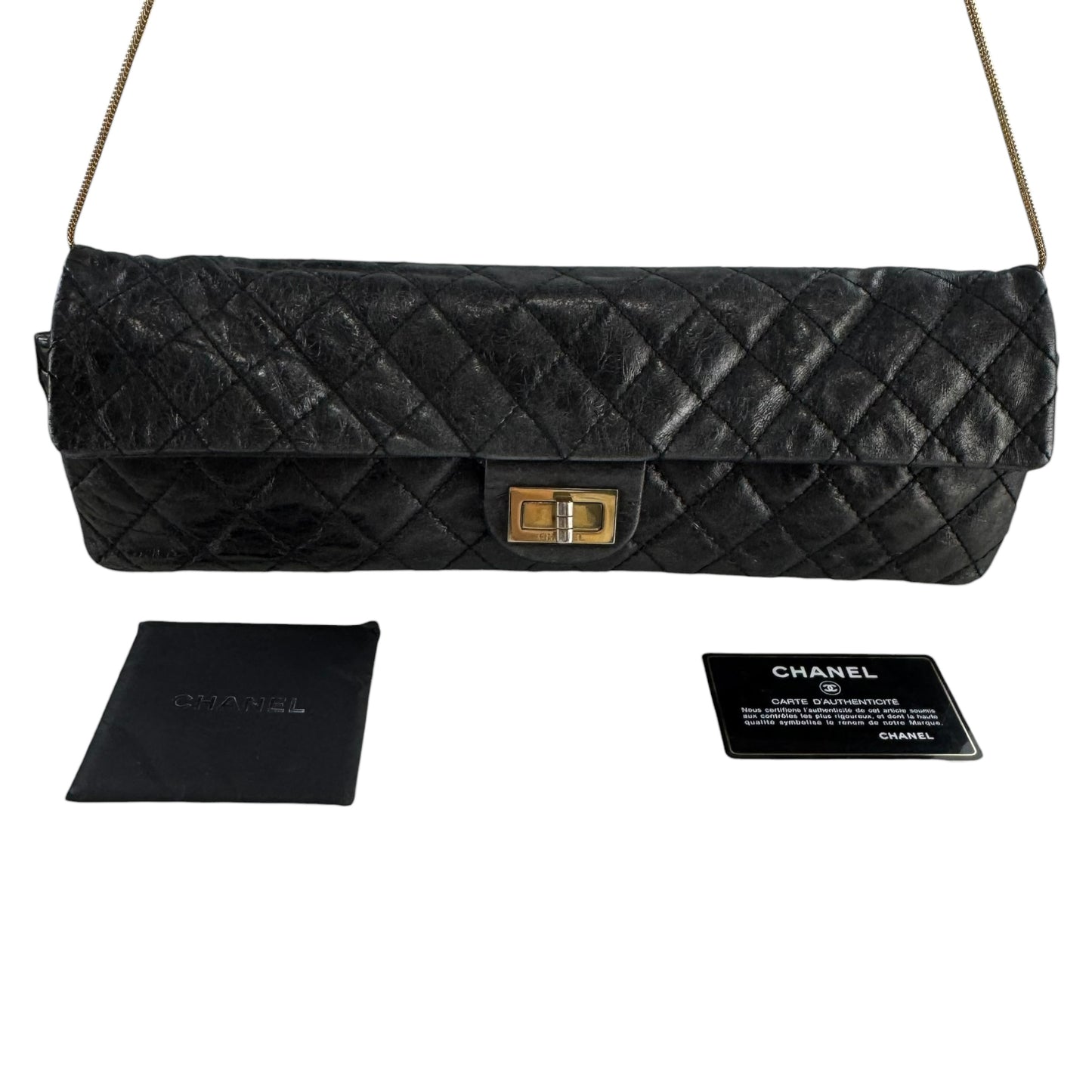 Chanel Reissue Gunmetal Matelasse East West Bag