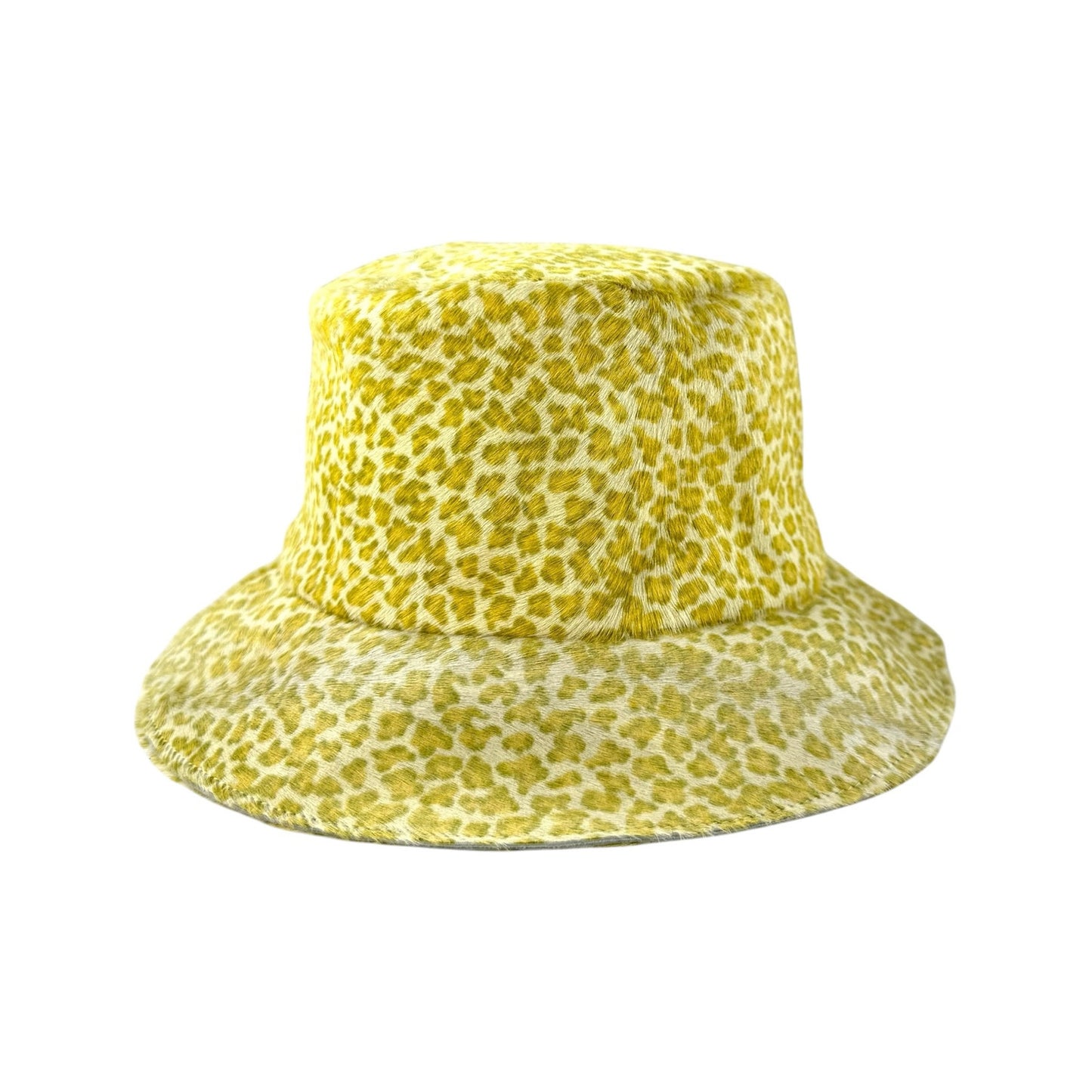 Bottega Veneta Leopard Print Calf Hair Bucket Hat