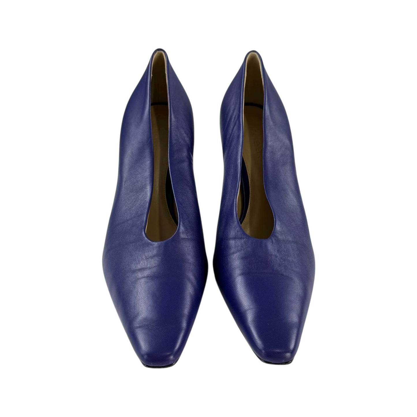 Bottega Veneta Purple Leather Almond Pumps