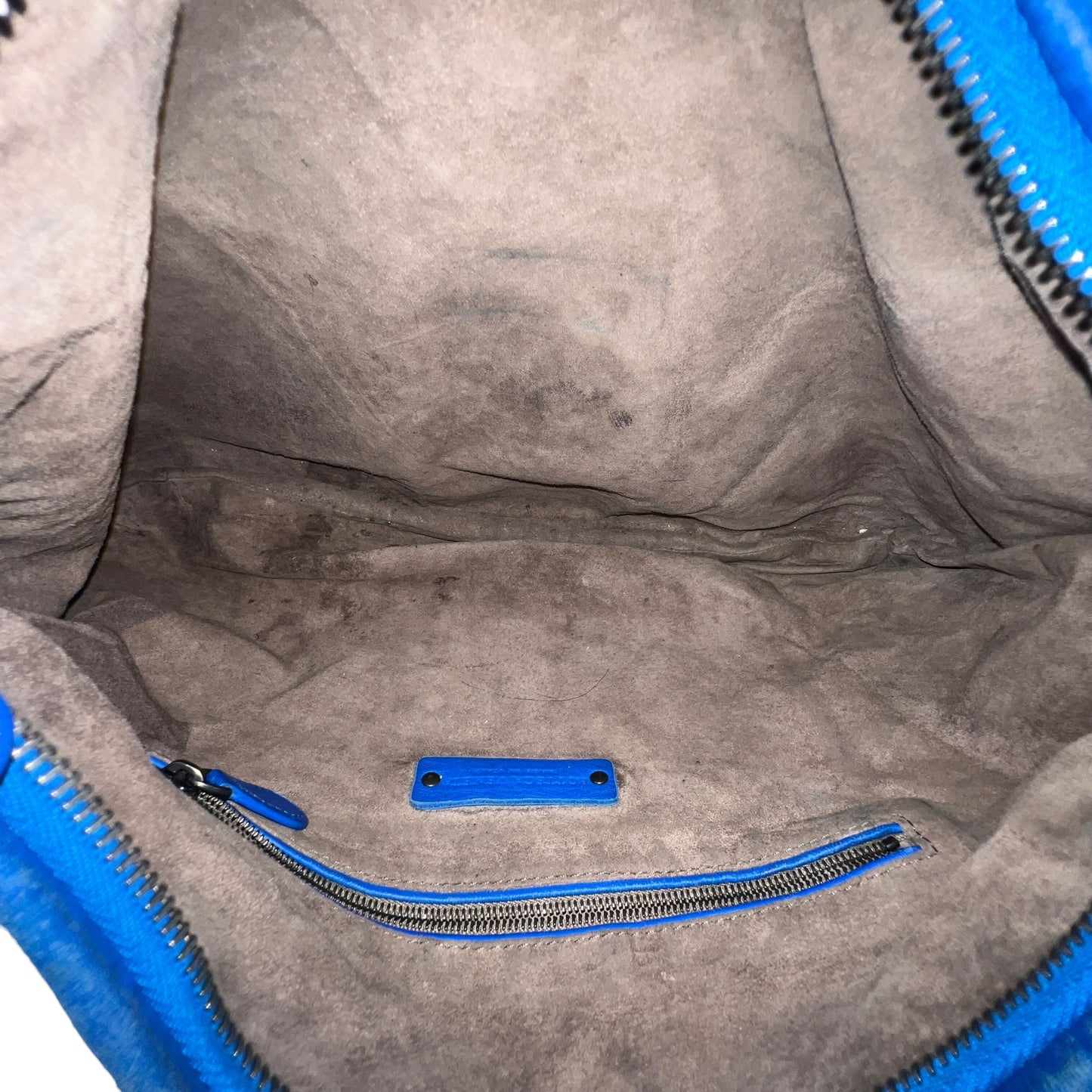 Bottega Veneta Blue Intrecciato Leather Hobo Bag