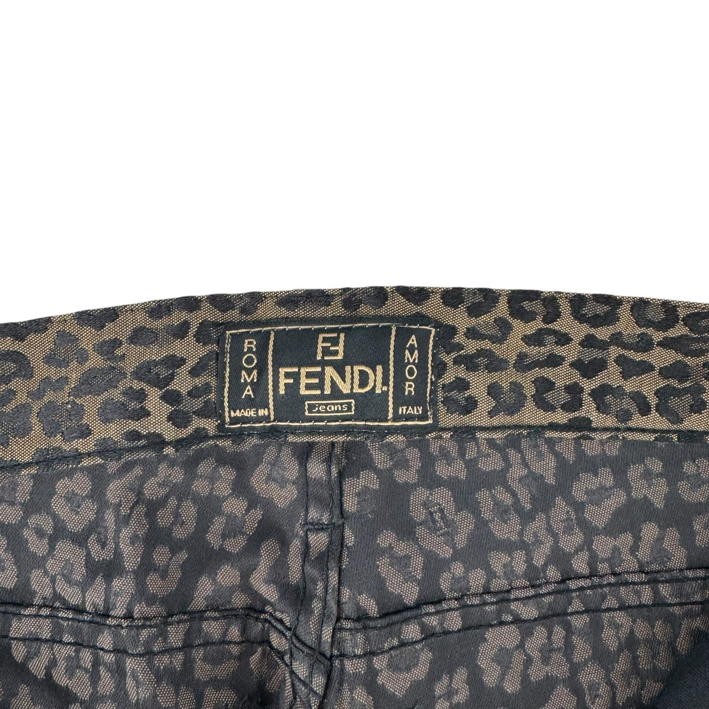 Fendi Vintage Leopard Print Pant