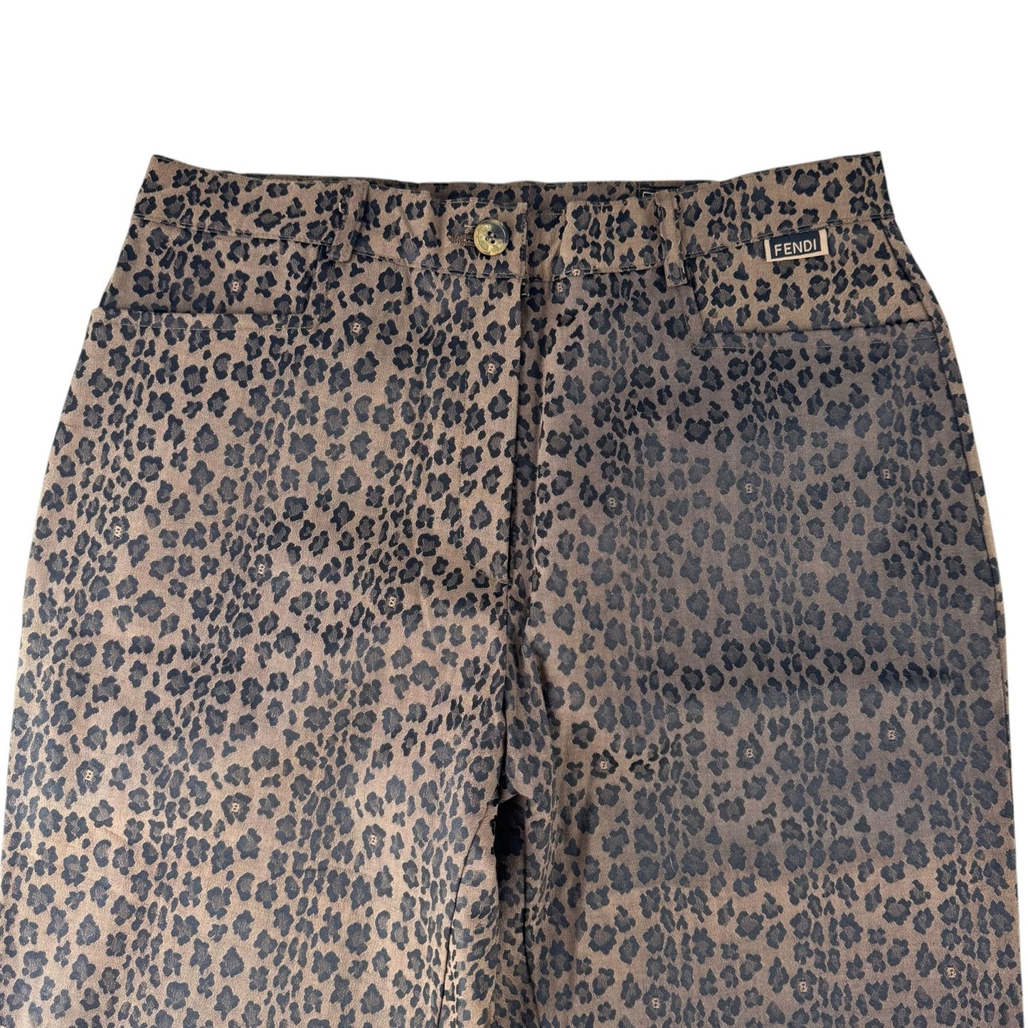 Fendi Vintage Leopard Print Pant