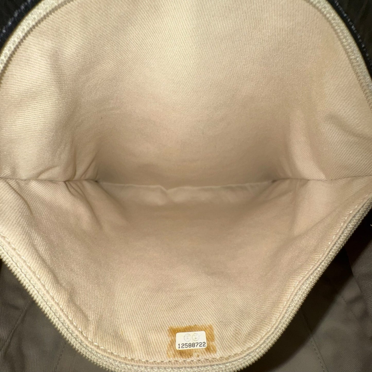 Chanel Glazed Leather Double Stitched Tote Bag