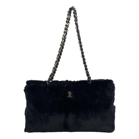 Chanel Vintage Rabbit Fur Shoulder Bag