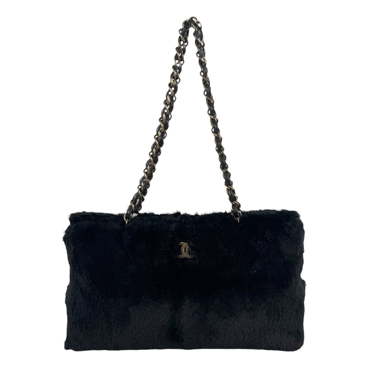 Chanel Vintage Rabbit Fur Shoulder Bag
