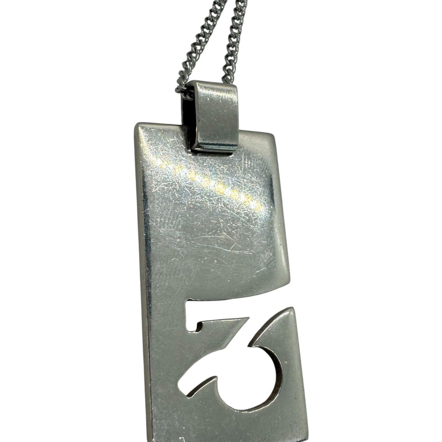 Gucci Capricorn Sterling Silver Plate Necklace