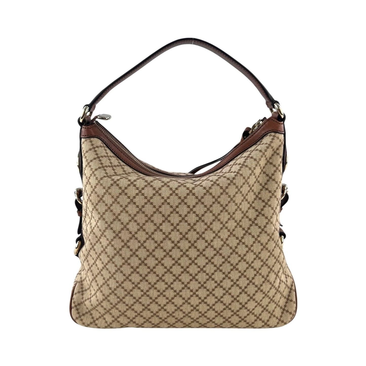 Gucci Diamante Leather Village Double G Hobo Bag