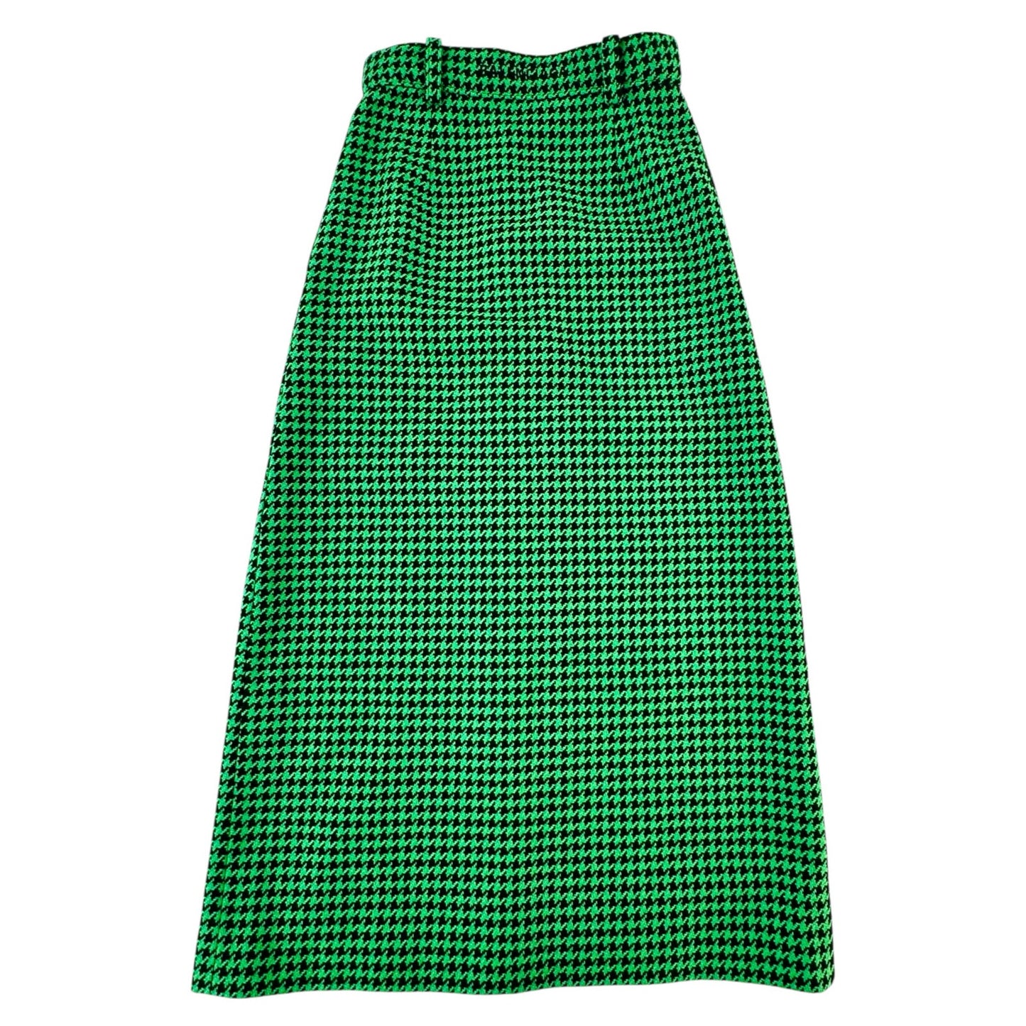 Balenciaga Houndstooth Wool Skirt