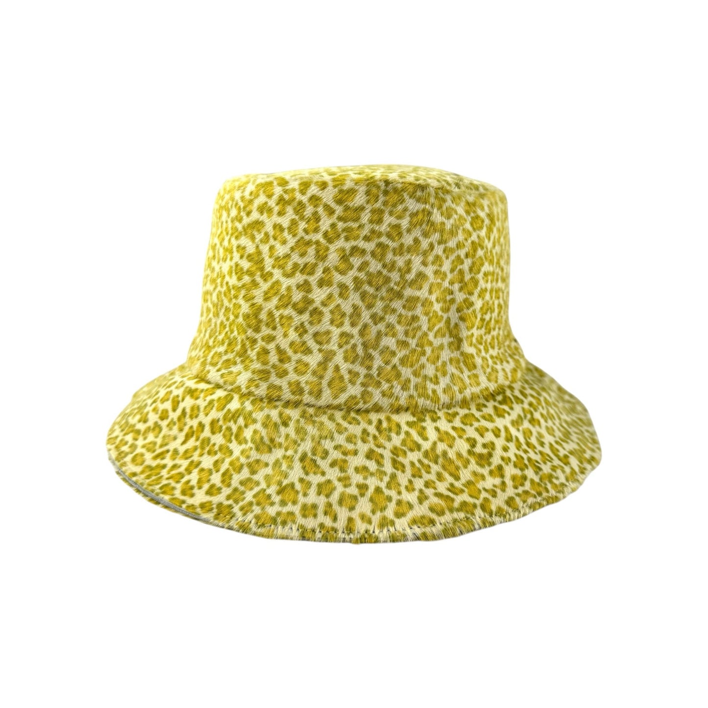 Bottega Veneta Leopard Print Calf Hair Bucket Hat
