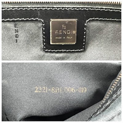Fendi Zucchino Canvas Bauletto Bag