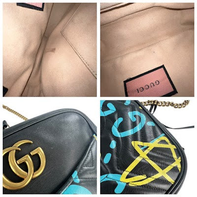 Gucci Marmont Ghost Leather Crossbody Bag