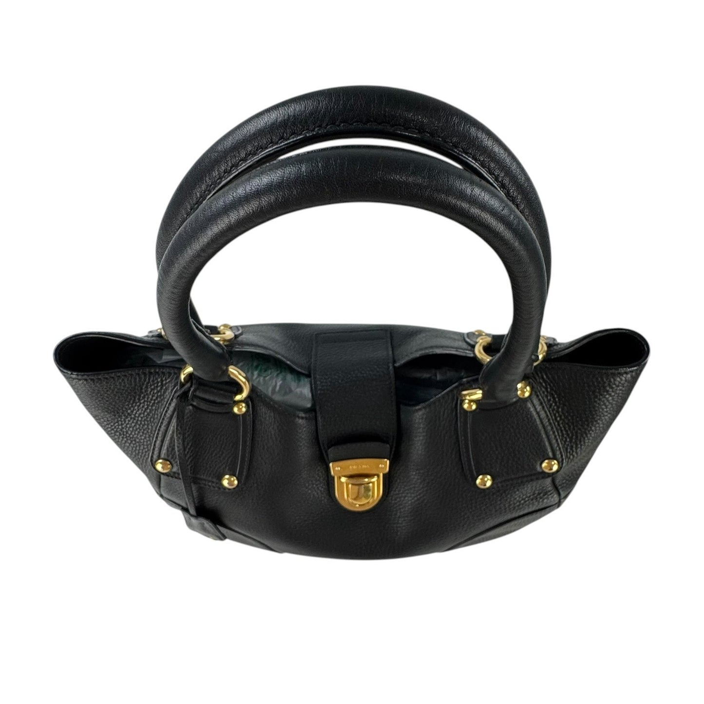 Prada Vitello Daino Pushlock Shoulder Bag