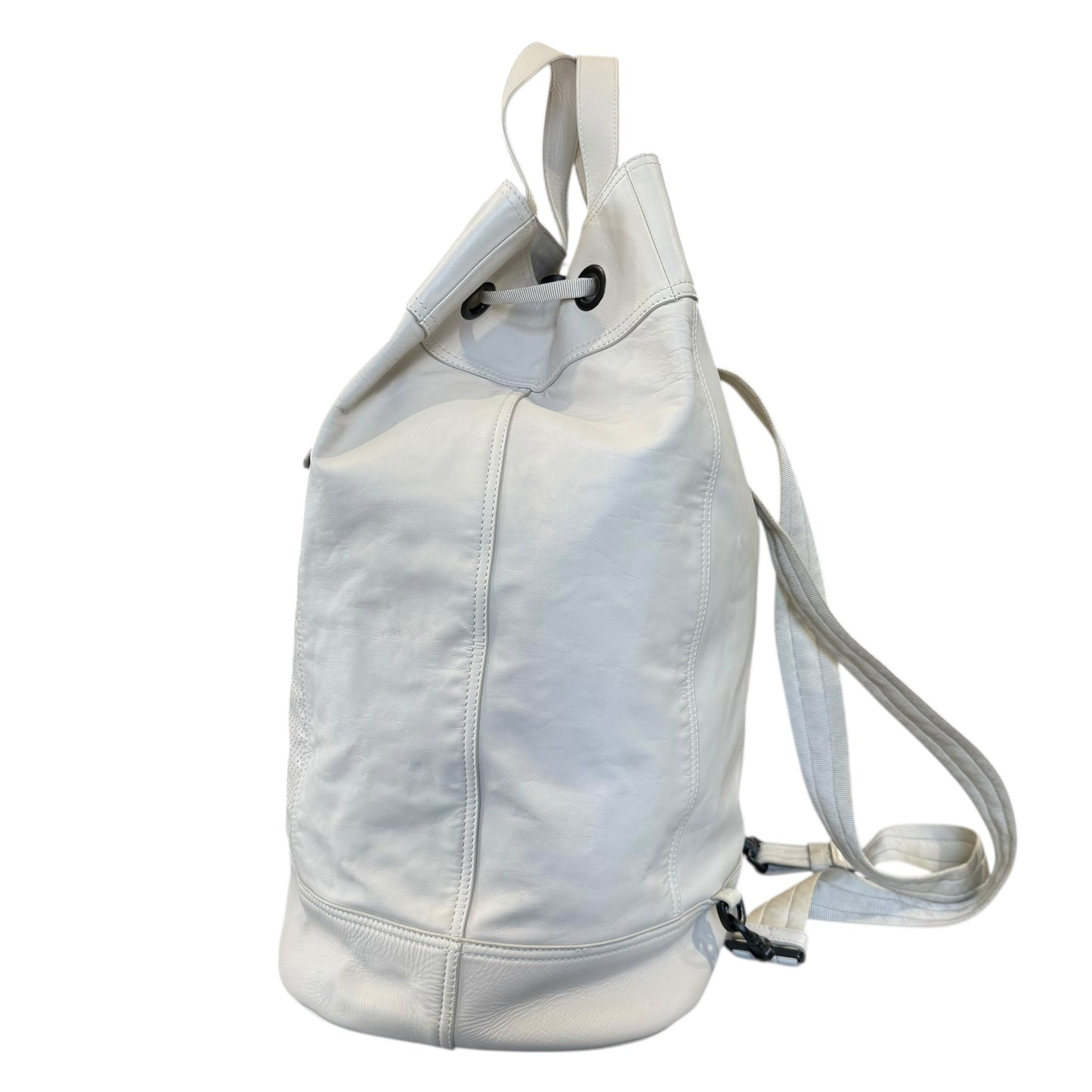 Bottega Veneta Ivory Perforated Leather Backpack