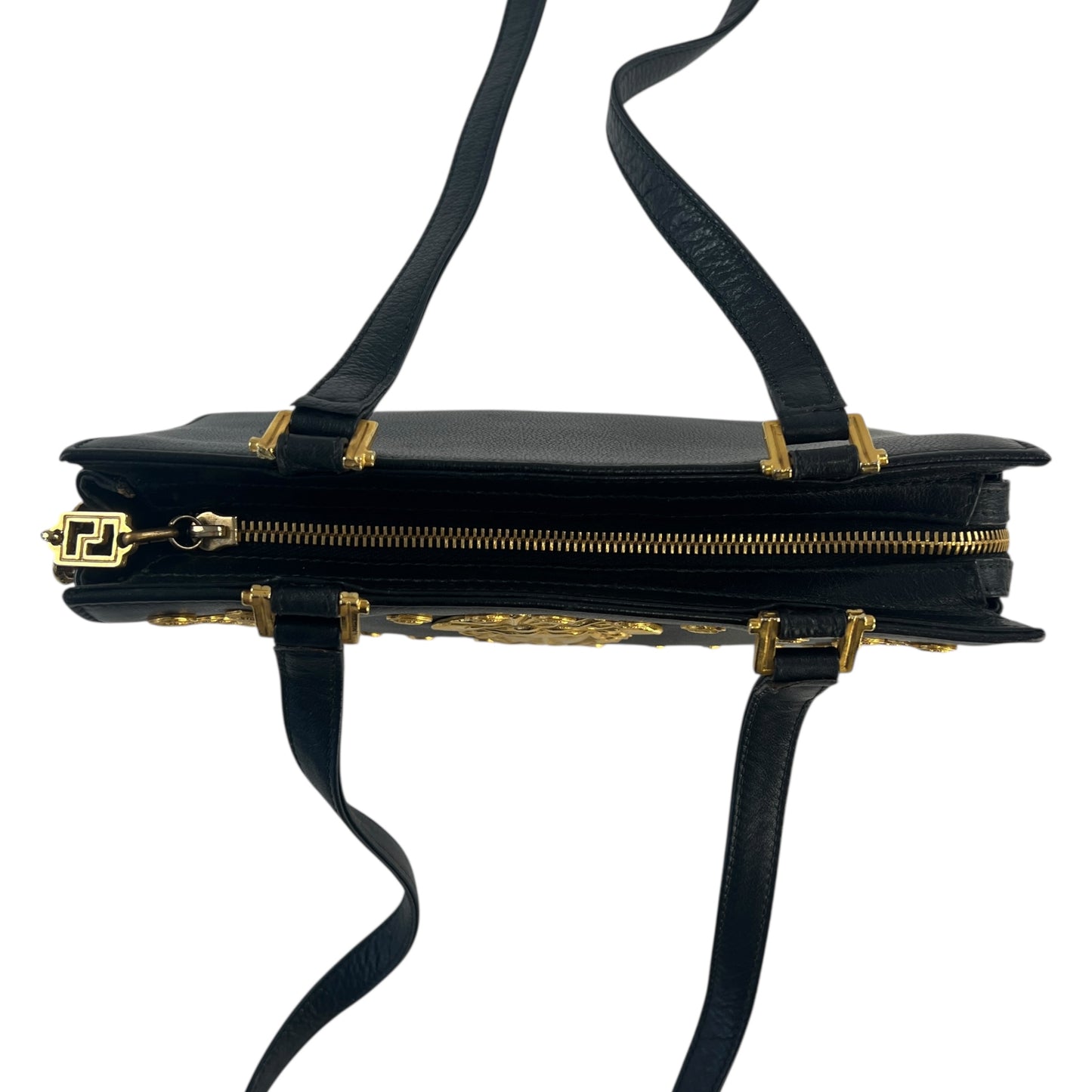 Versace Vintage Medusa Studded Shoulder Bag