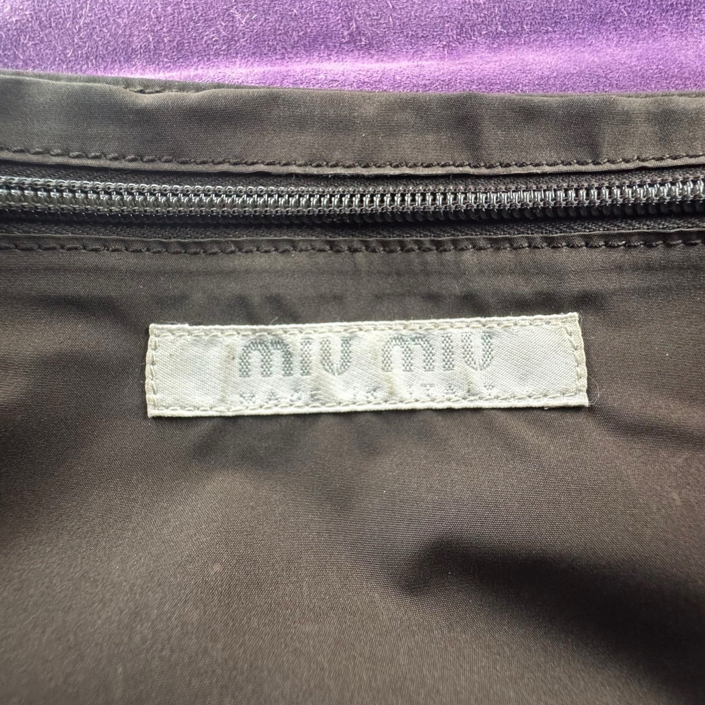 Miu Miu Vintage Lizard Embossed Leather Shoulder Bag