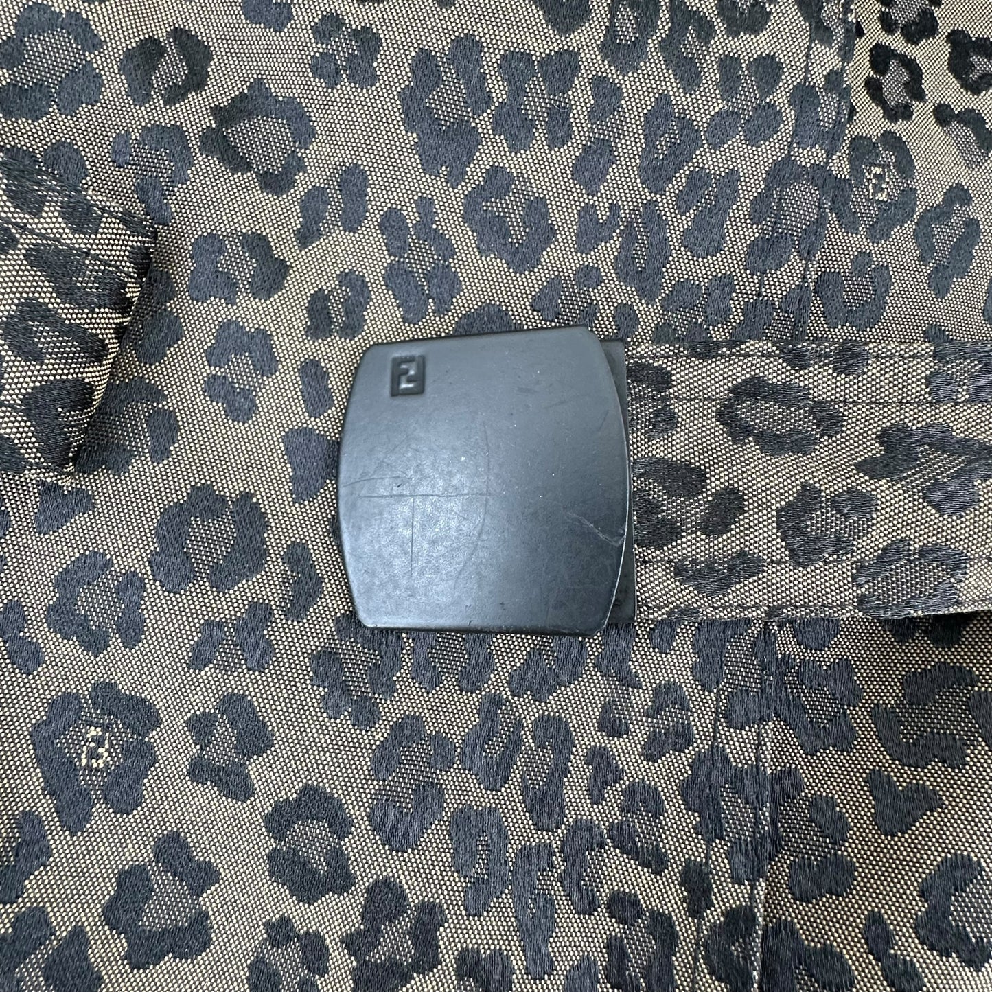 Fendi Vintage Leopard Print Fur Collar Coat