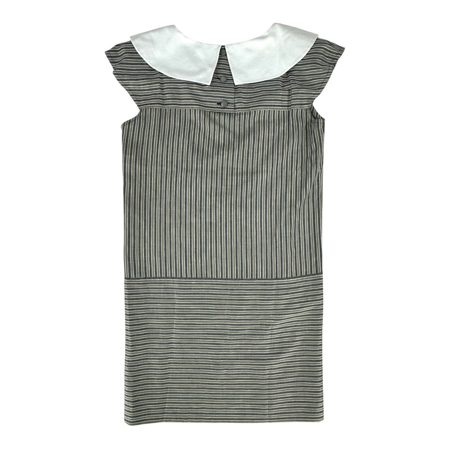 Dior Vintage Striped Collar Dress