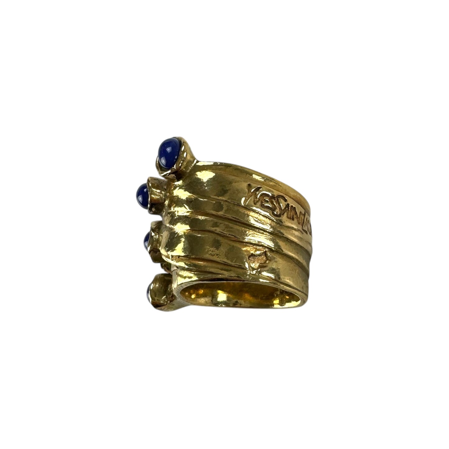 YSL Vintage Blue Stone Ring