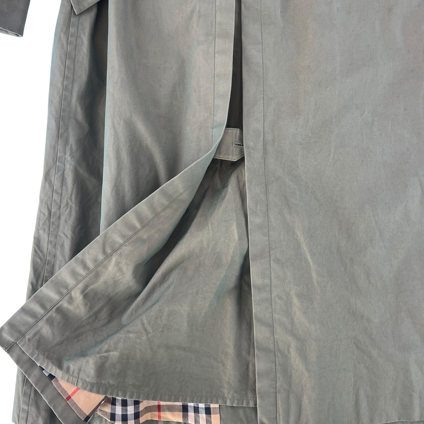 Burberry Green Khaki Trench Coat