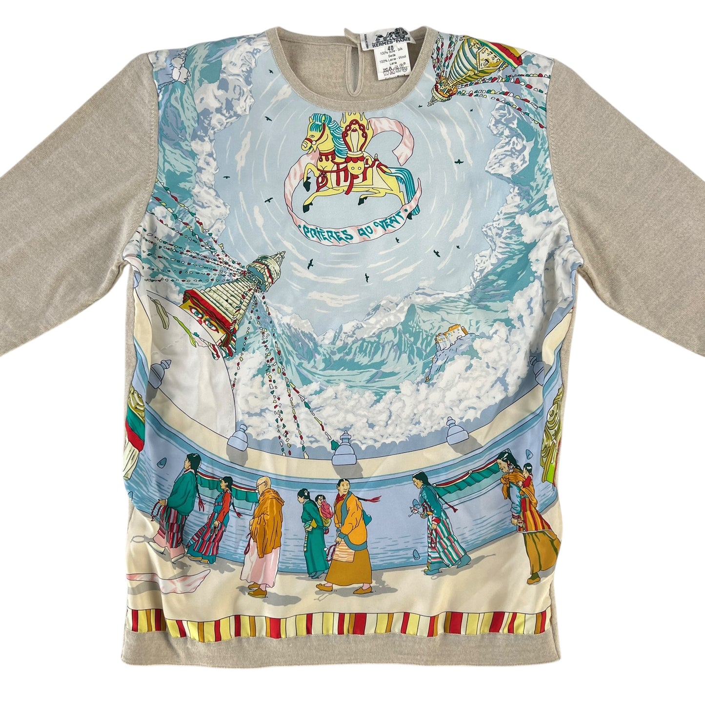 Hermes Twillaine Prayer in the Wind Shirt