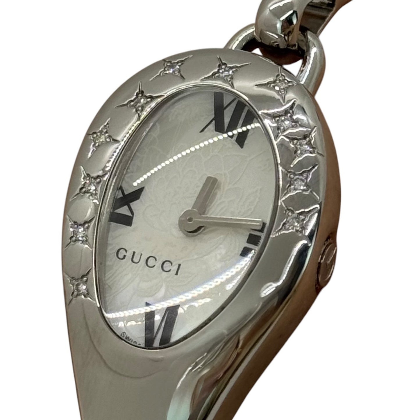 Gucci Horsebit Diamond Star Bangle Watch
