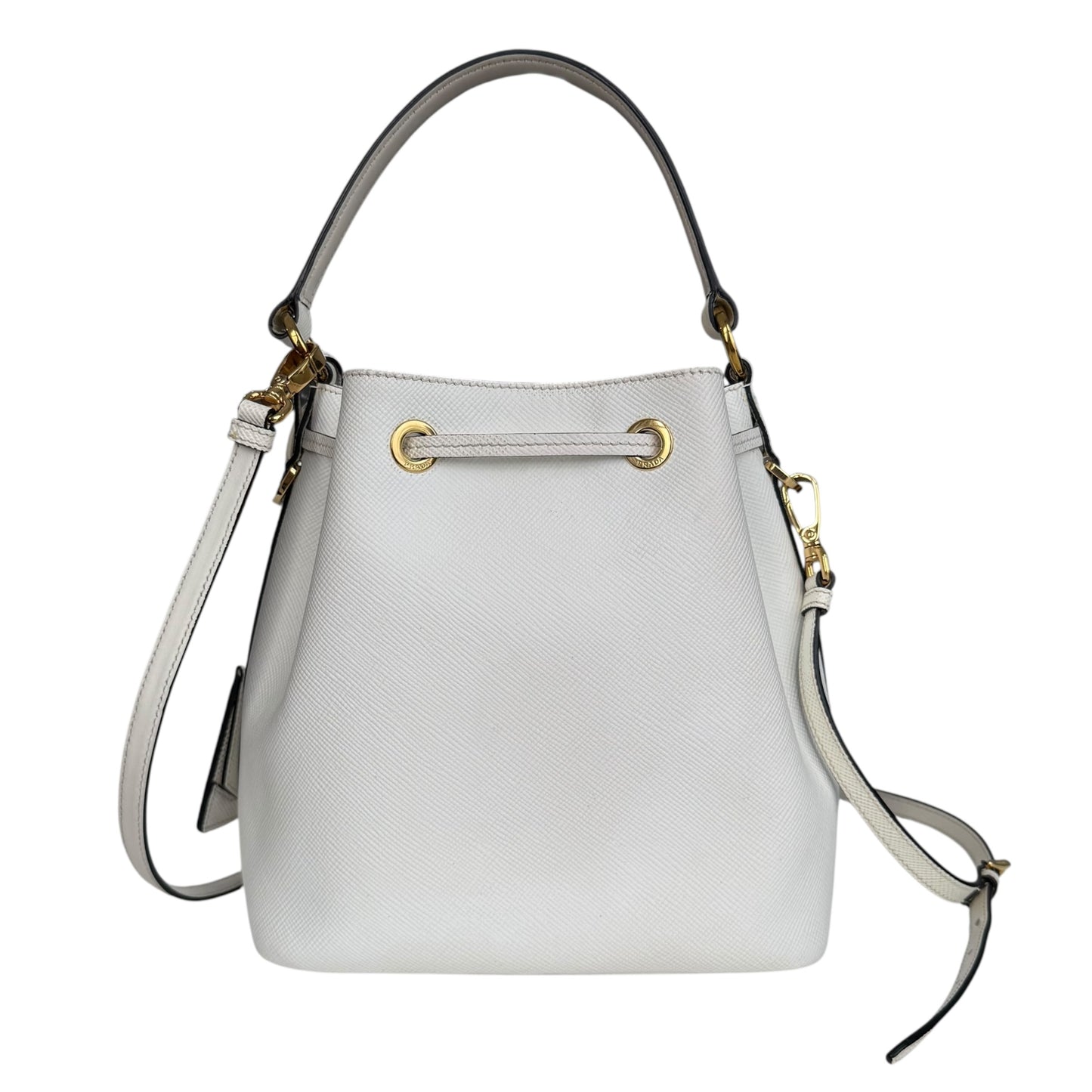 Prada Saffiano Leather Two Way Bucket Bag