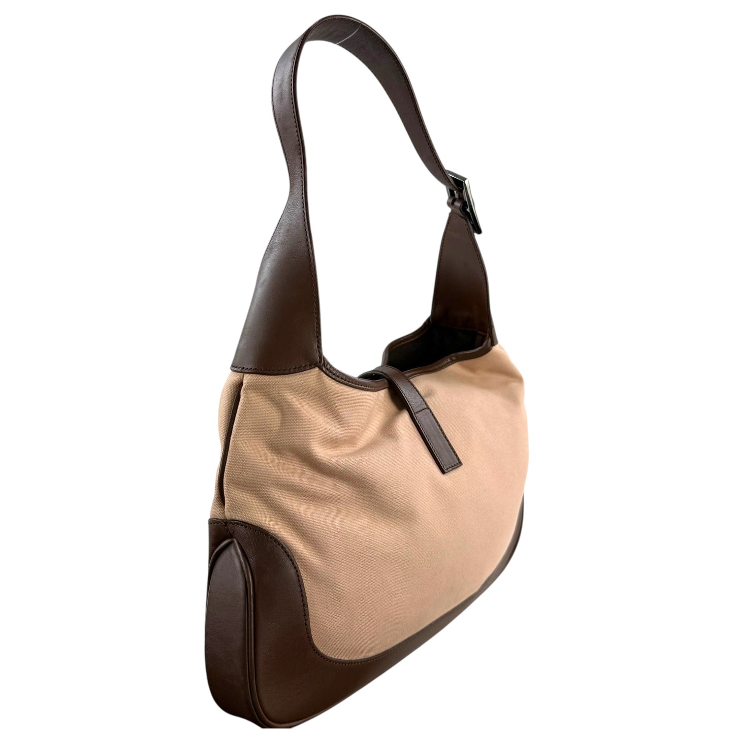 Gucci Nylon Striped Jackie Shoulder Bag