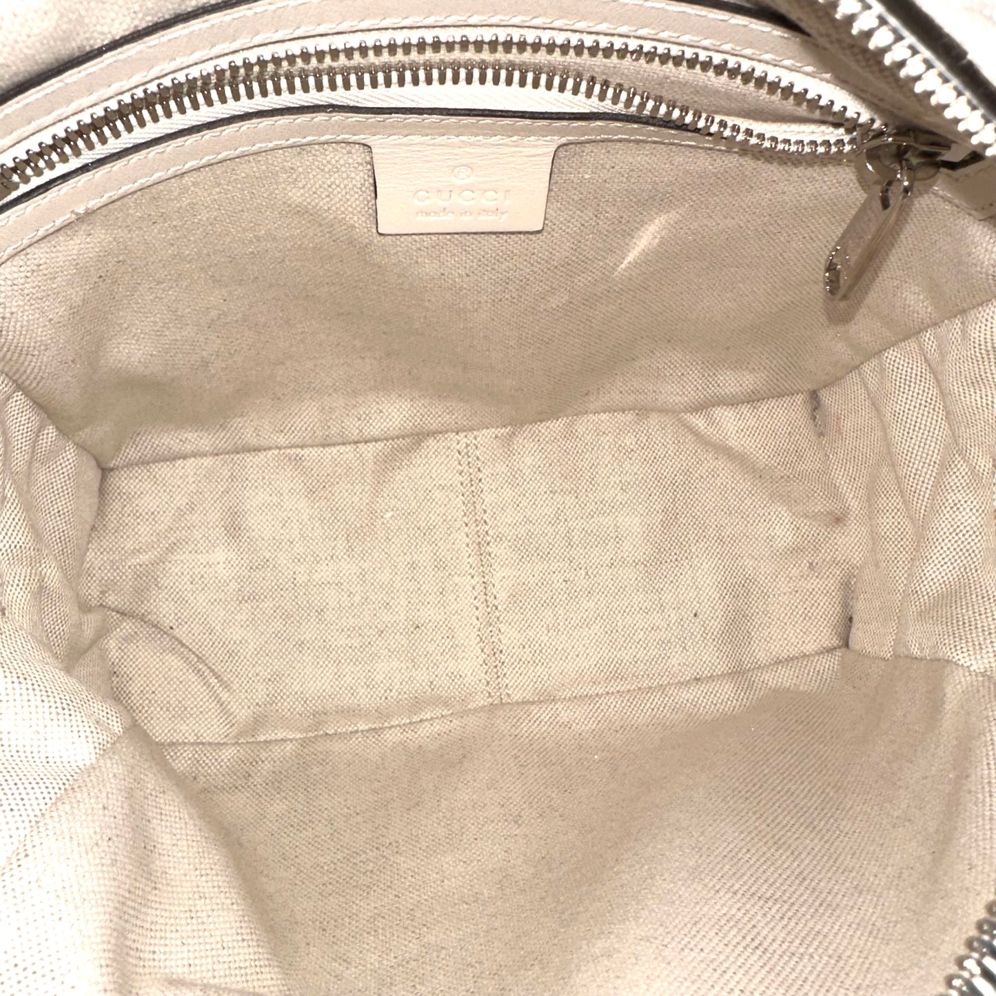 Gucci Ivory GG Embossed Shoulder Bag