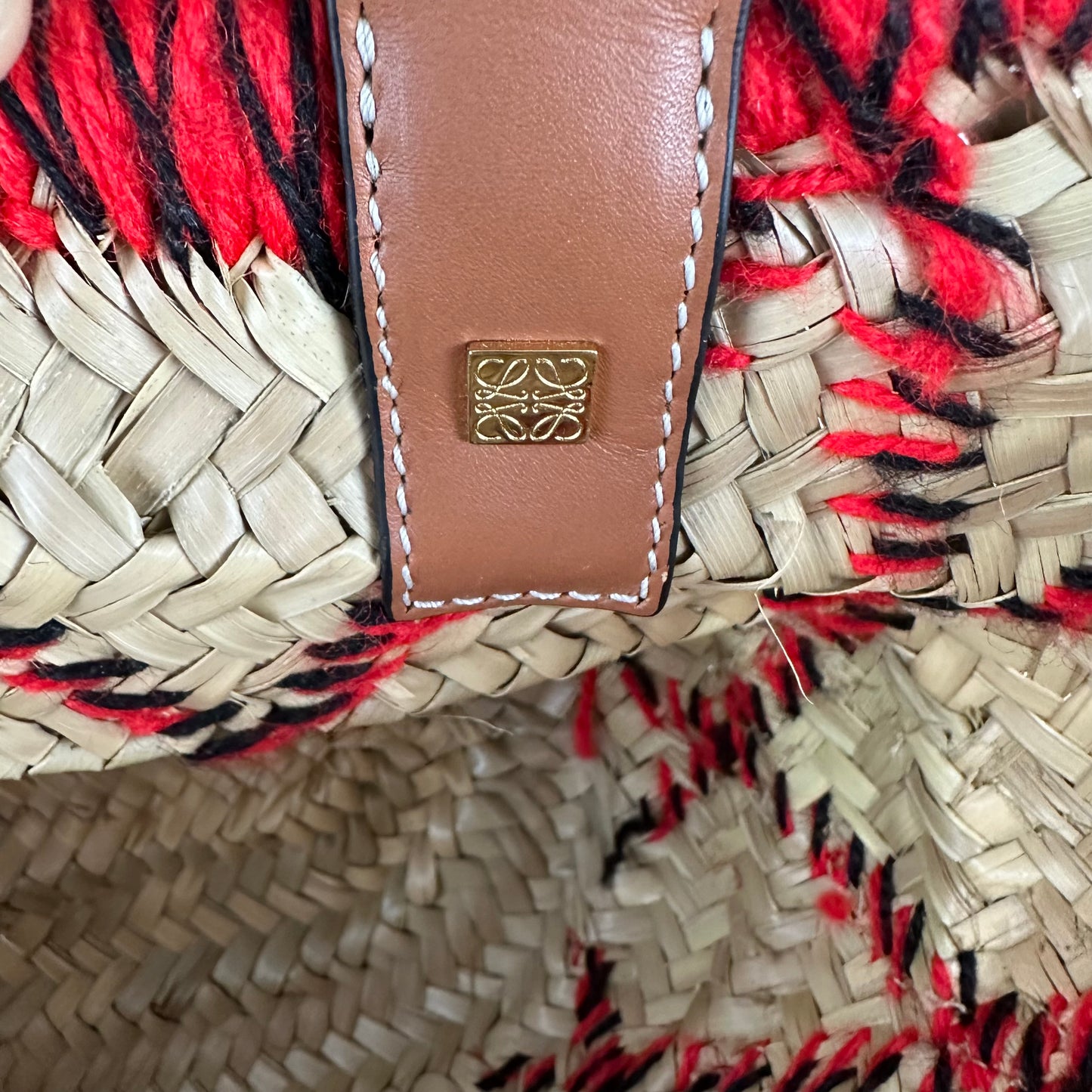 Loewe Embroidered Basket Bag