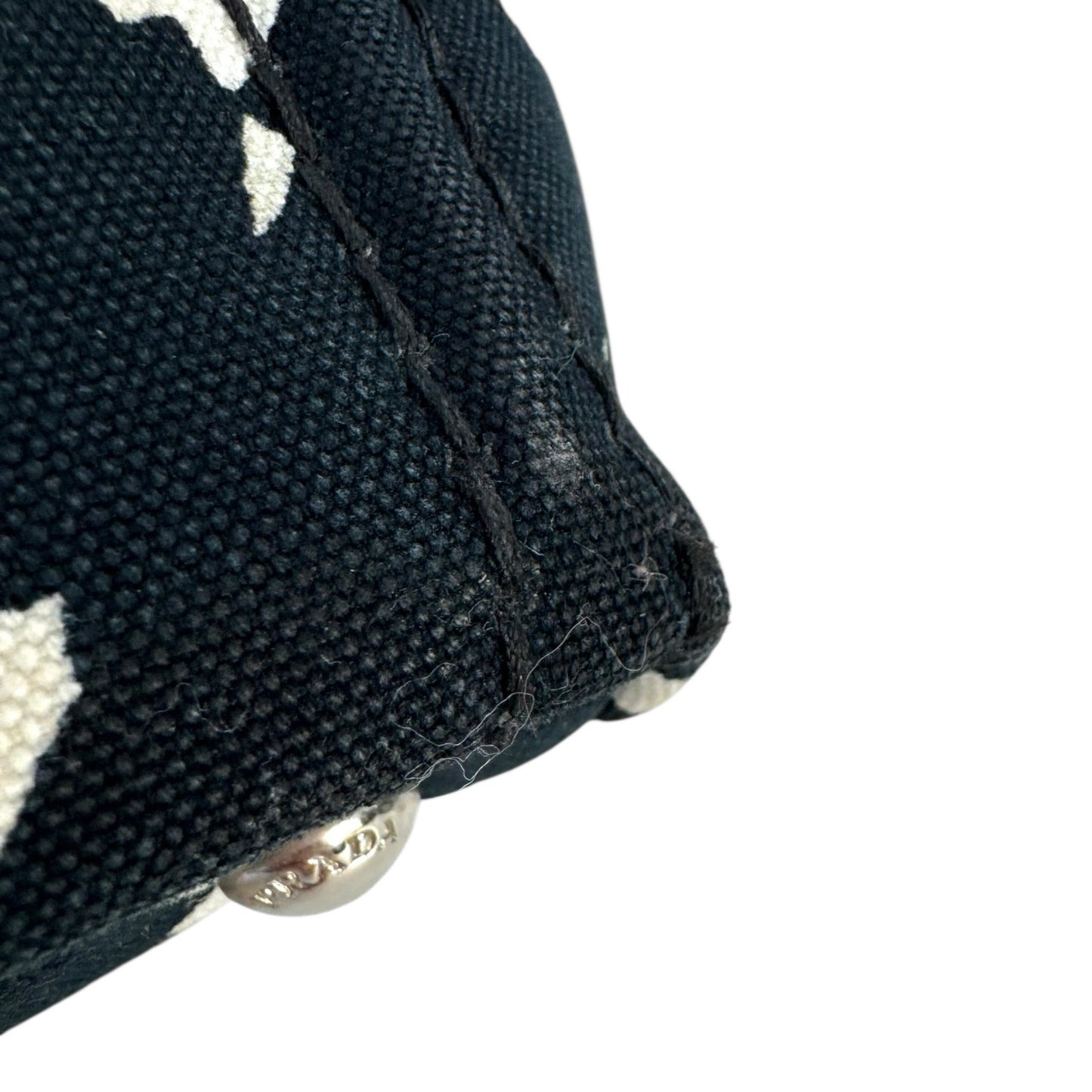 Prada Cow Print Canapa Tote Bag