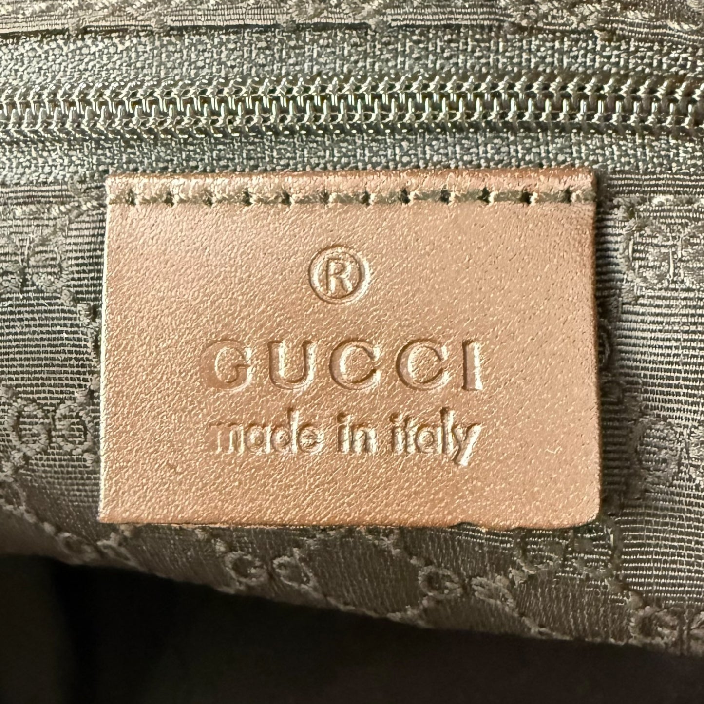 Gucci Nylon Striped Jackie Shoulder Bag