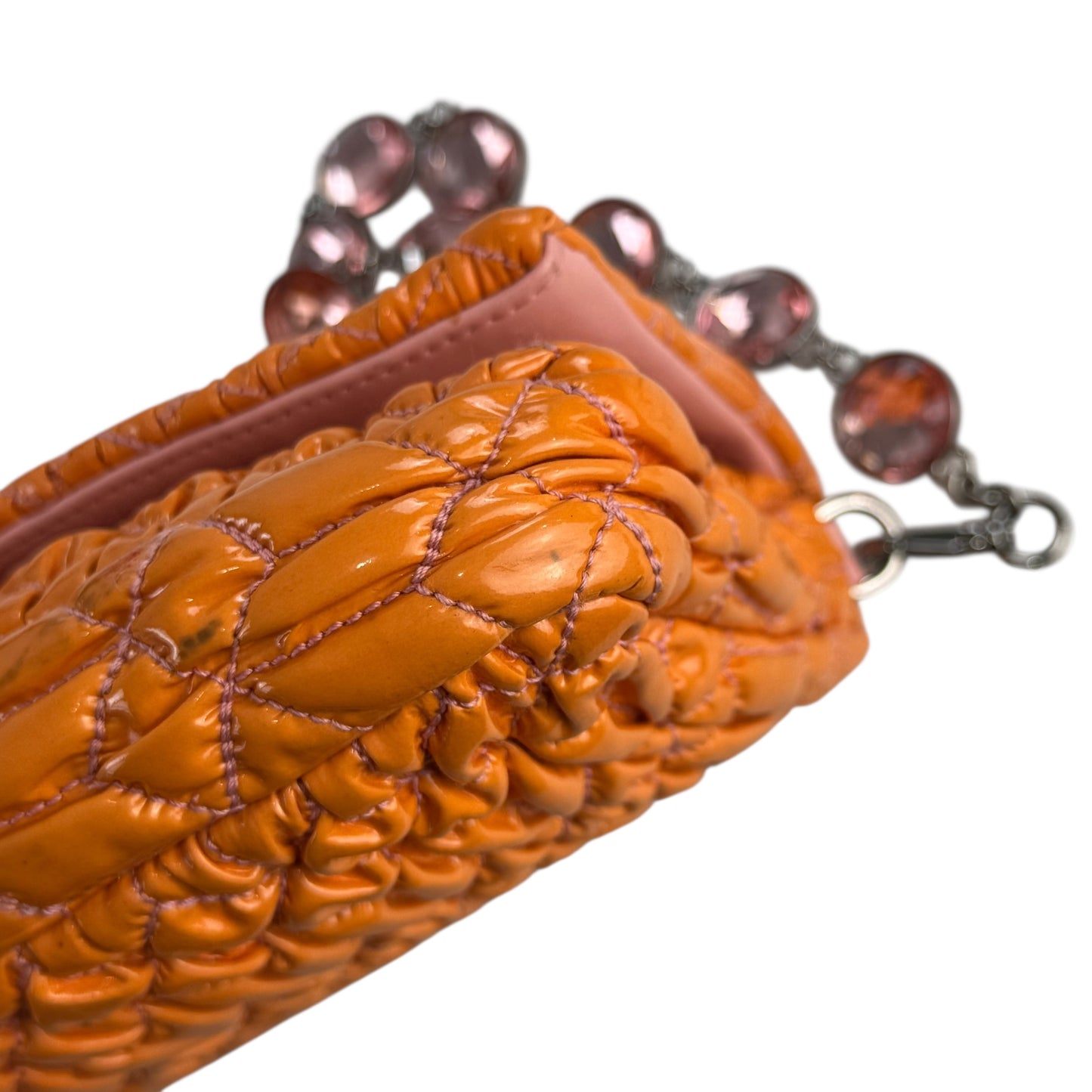 Miu Miu Crystal Nappa Matelassé Flap Bag