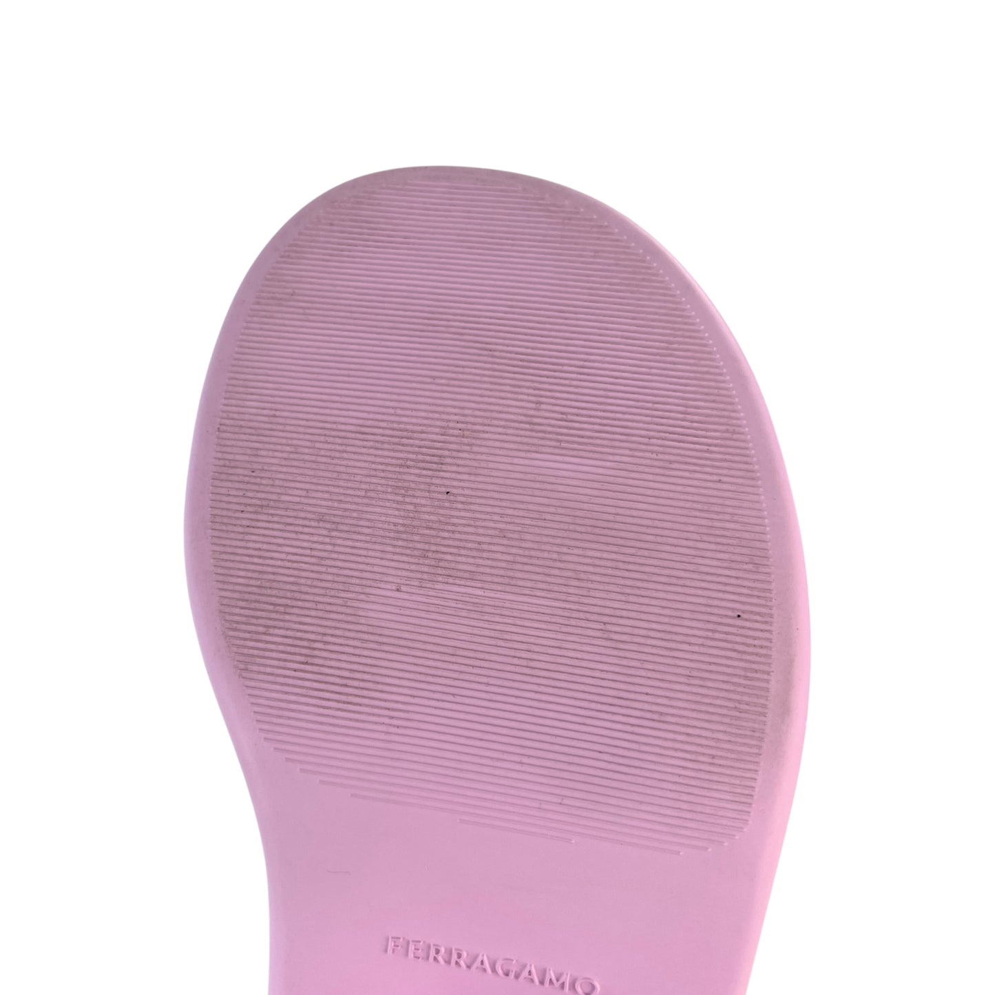 Ferragamo Pink Rubber Platform Sandals
