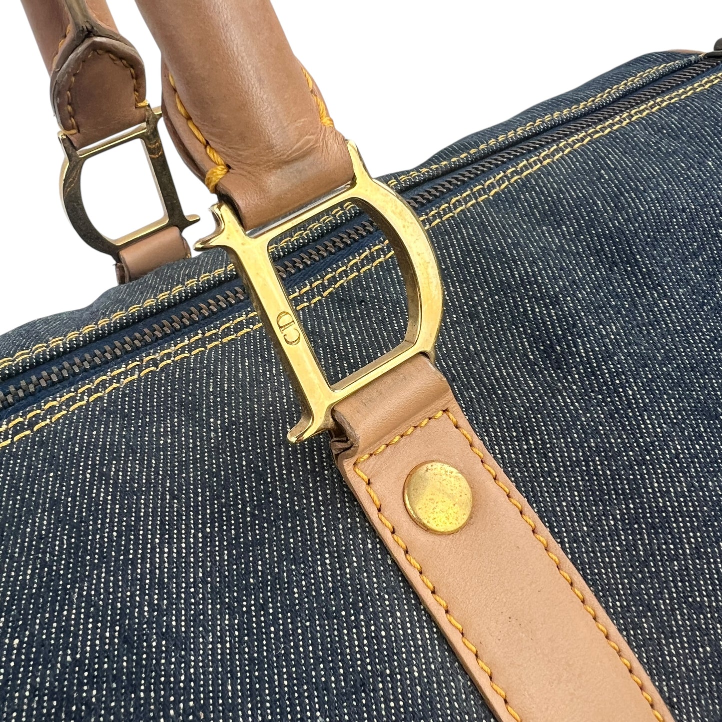 Dior Vintage Denim Travel Bag