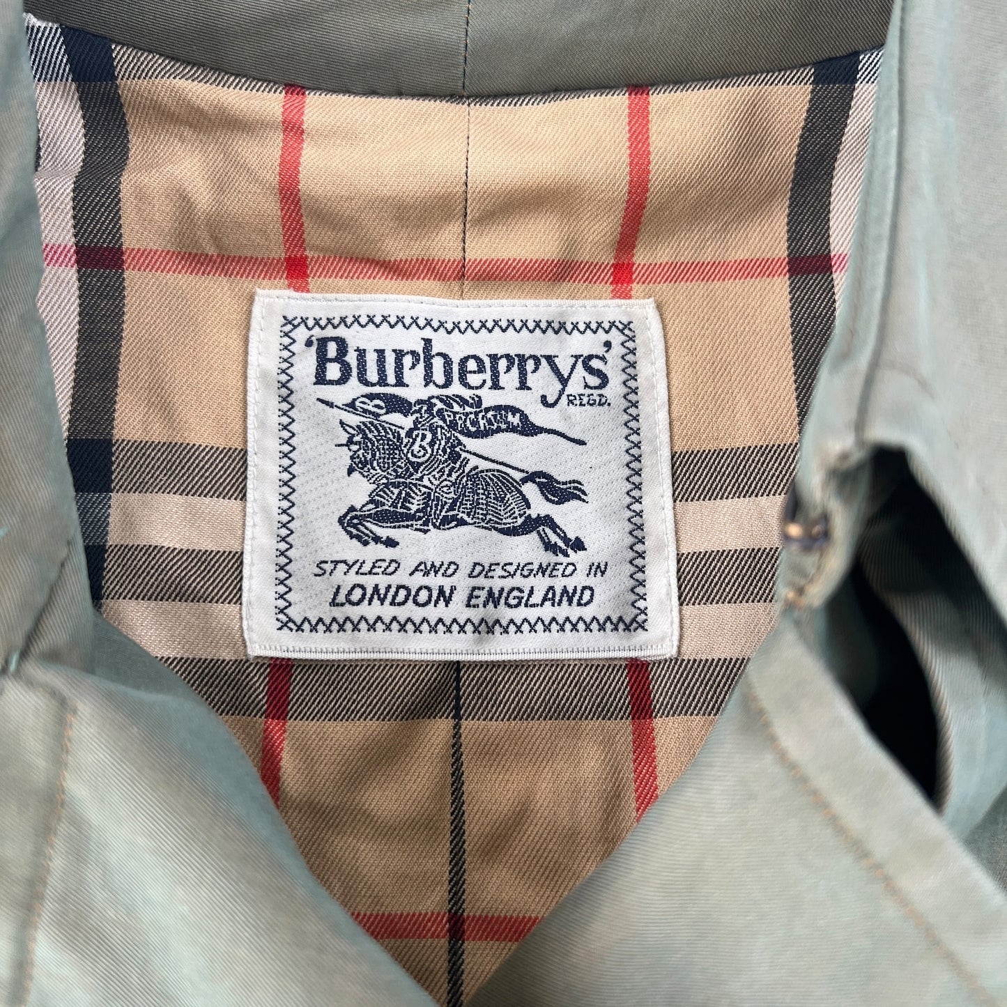 Burberry Green Khaki Trench Coat