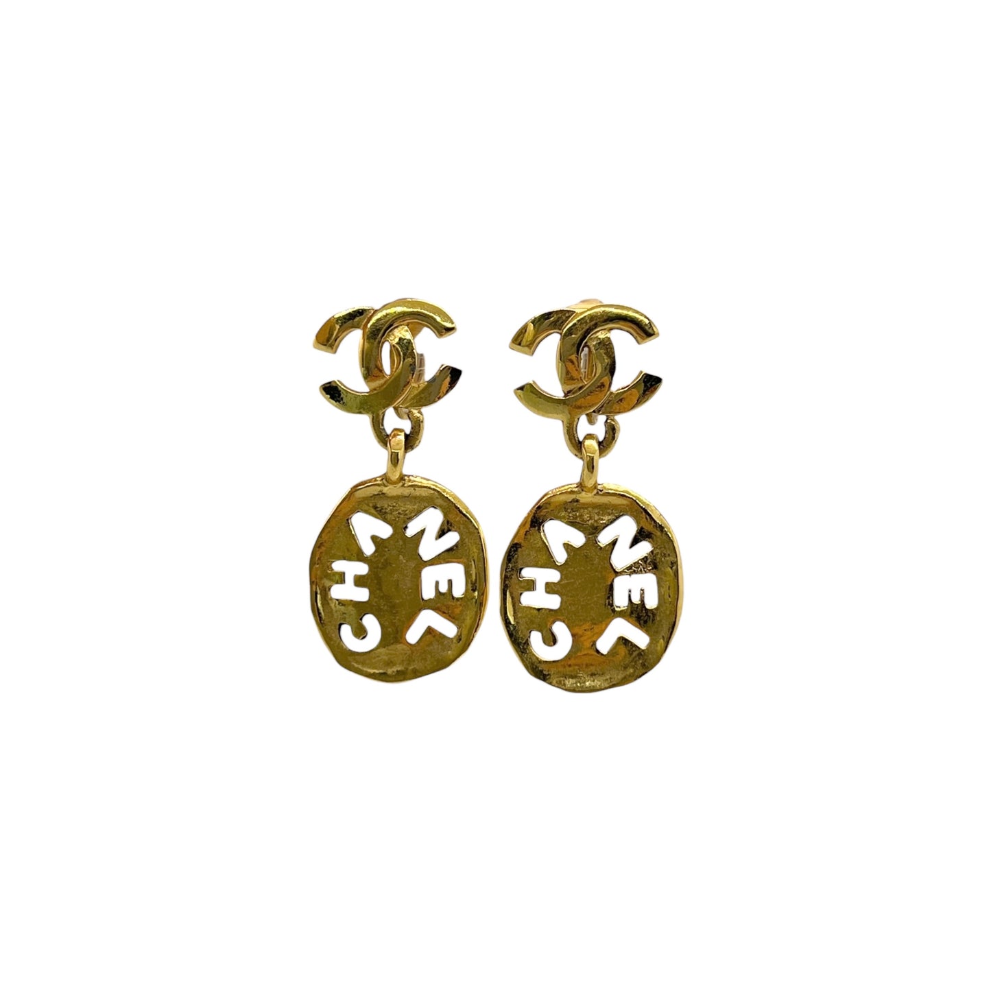 Chanel Vintage Plate Earrings