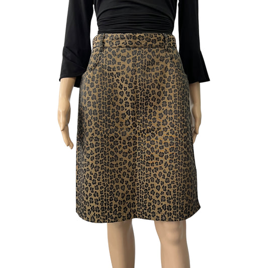 Fendi Vintage Leopard Print Skirt